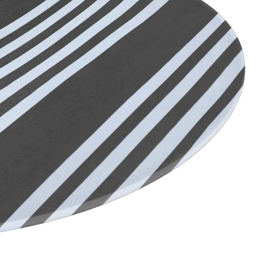 青淡い色のと炭の五つストライプ柄 カッティングボード (角)