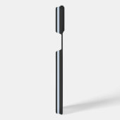 青淡い色のと炭の五つストライプ柄 iPhoneケース (右側面)