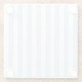 青淡い色のと白のキャンディストライプ ガラスコースター (裏面)