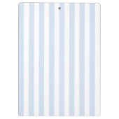 青淡い色のと白のキャンディストライプ クリップボード (裏面)