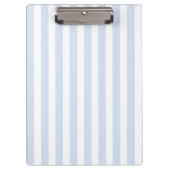 青淡い色のと白のキャンディストライプ クリップボード (正面)
