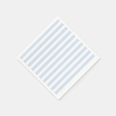 青淡い色のと白のキャンディストライプ スタンダードカクテルナプキン (角)