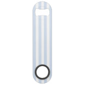 青淡い色のと白のキャンディストライプ スピード栓抜き (正面)