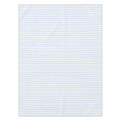 青淡い色のと白のキャンディストライプ テーブルクロス (正面)