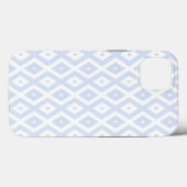 青淡い色のと白のダイヤモンドパターンCase-Mate iPho Case-Mate iPhoneケース (裏面 (横))