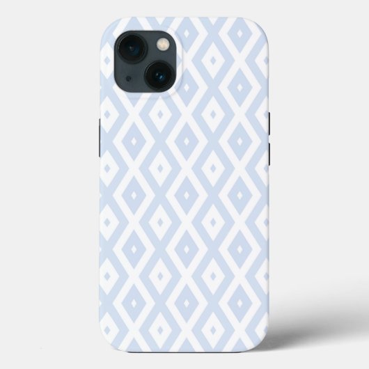 青淡い色のと白のダイヤモンドパターンCase-Mate iPho Case-Mate iPhoneケース (裏面)