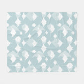 青淡い色のと白のマンタレイとスティングレイ フリースブランケット (正面(横))