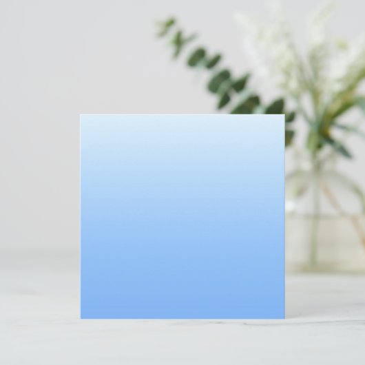 青淡い色のグラデーション色 サンキューカード (スタンド正面)