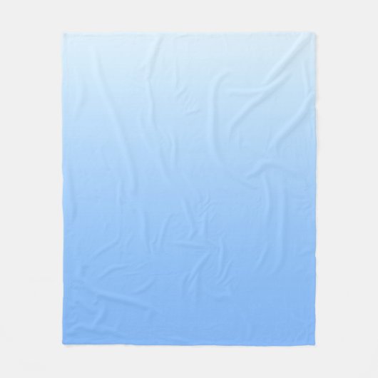 青淡い色のグラデーション色 フリースブランケット (正面)