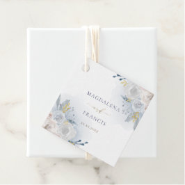 青淡い色のバラ結婚ズ フェイバータグ