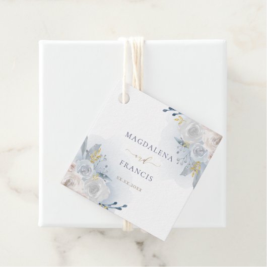 青淡い色のバラ結婚ズ フェイバータグ (インサイチュ)