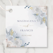 青淡い色のバラ結婚ズ フェイバータグ (正面)