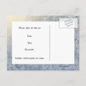 青淡い色のヴィンテージキャット日付の保存 案内ポストカード (裏面)