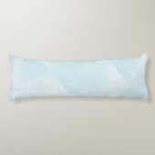 青淡い色の幾何ミニマルインクテクスチャ ボディピロー (正面)