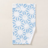 青淡い色の幾何模様 バスタオルセット (ハンドタオル)