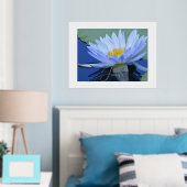 青淡い色の水百合パーソナライズされた箔名箔P 箔ポスター (インサイチュ (寝室))