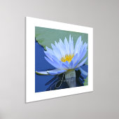 青淡い色の水百合パーソナライズされた箔名箔P 箔ポスター (レイダウン)
