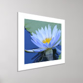 青淡い色の水百合パーソナライズされた箔名箔P 箔ポスター (レイダウン)