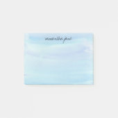 青淡い色の水色パーソナライズされた ポストイット (正面)