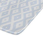 青淡い色の白ひし形 カッティングボード (角)