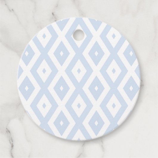 青淡い色の白ひし形 フェイバータグ (正面)