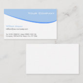 青淡い色の白カーブプロフェッショナル名刺 名刺 (正面/裏面)