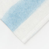 青淡い色の白シェラストライプのパブランケット フリースブランケット (角)