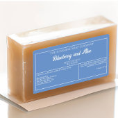 青淡い色の白文字石鹸の化粧瓶ラベル ラベル