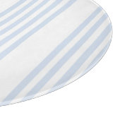 青淡い色の白5パターンストライプ カッティングボード (角)