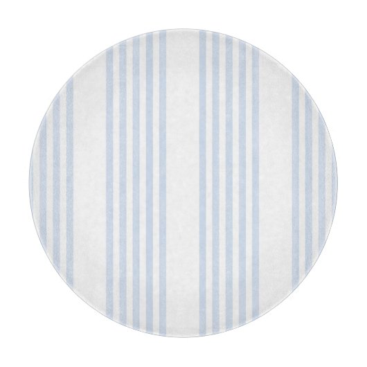 青淡い色の白5パターンストライプ カッティングボード (正面)