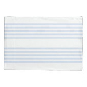 青淡い色の白5パターンストライプ 枕カバー (裏面)