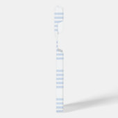 青淡い色の白5パターンストライプ iPhoneケース (左側面)