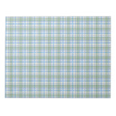 青淡い色の緑の格子模様ホリデーズカードエンベロープライナー ノートパッド (正面)