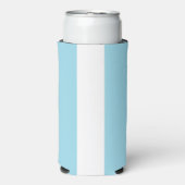 青淡い色の線と白ストライプ線 スリム缶クーラー (Seltzer正面)