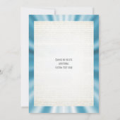 青淡い色の線シンプル結婚の 招待状 (裏面)