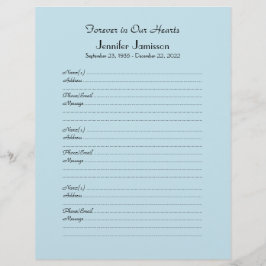 青淡い色の色またはカラーメモリアルブックフィラーページ