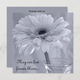 青淡い色の色デイジー結婚ズ 招待状