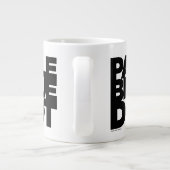 青淡い色の ジャンボコーヒーマグカップ (裏面)