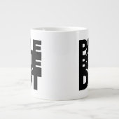 青淡い色の ジャンボコーヒーマグカップ (正面)