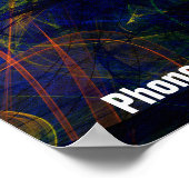 青渦巻形の温度計 ポスター (角)