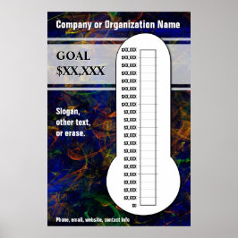 青渦巻形の温度計 ポスター