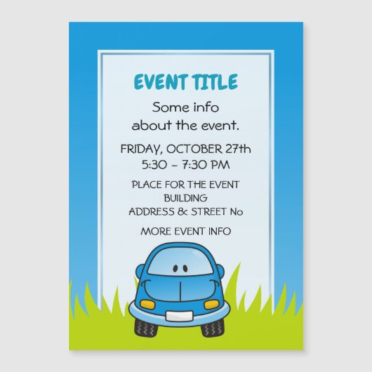 青漫画の車 (正面)