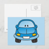 青漫画の車 ポストカード (正面/裏面)