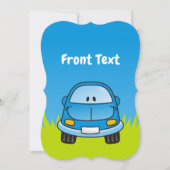 青漫画の車 招待状 (正面)