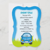 青漫画の車 招待状 (裏面)