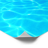 青澄んプール水写真 ポスター (角)