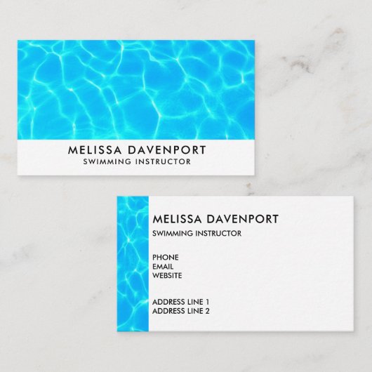 青澄んプール水写真 名刺 (正面/裏面)