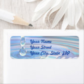 青澄ん水滴が流れる ラベル (インサイチュ)