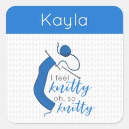 青澄んIニッ感じティー、ああ、そうニット スクエアシール