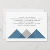 青灰幾何トライアングル結婚式招待状 招待状 (裏面)